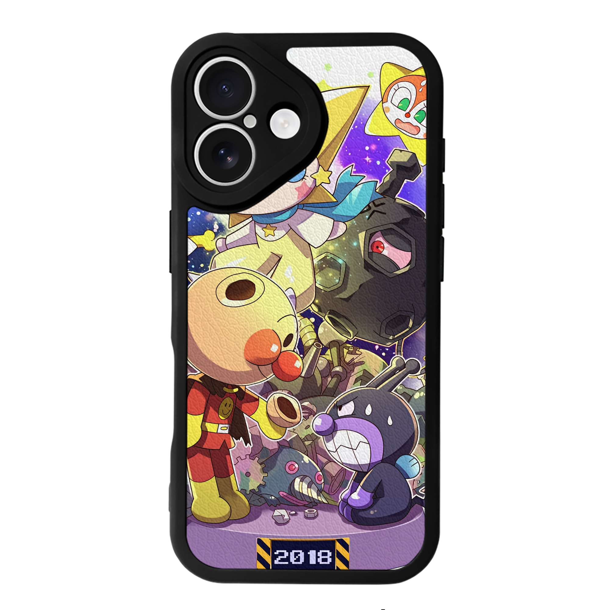 （画像用） アンパンマン Anpanman 【iPhone 16シリーズ対応】シリコンスマホケース（レザー調） 材質：シリコン